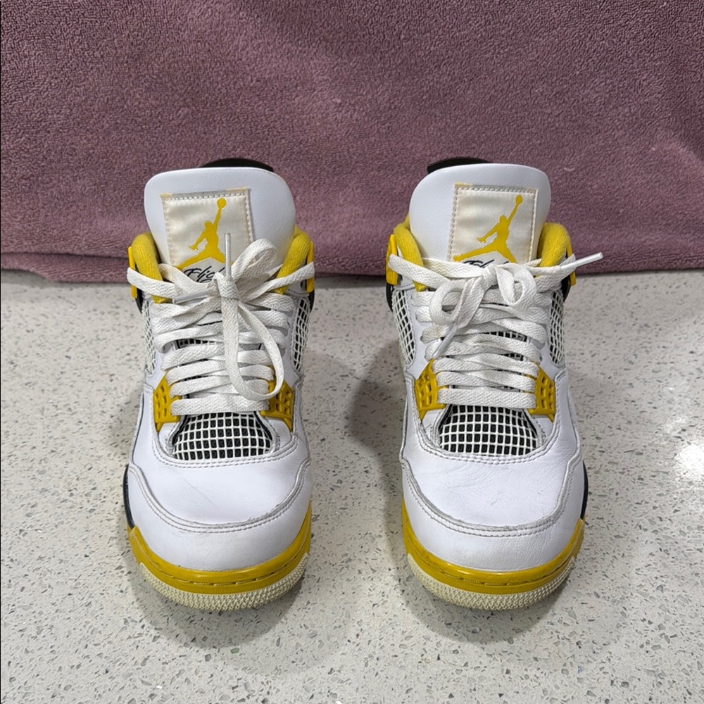 Jordan Athletic Shoes in White and Yellow